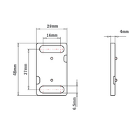 52-101-0 MODULAR SOLUTIONS DOOR PART BALL CATCH 4MM SPACER